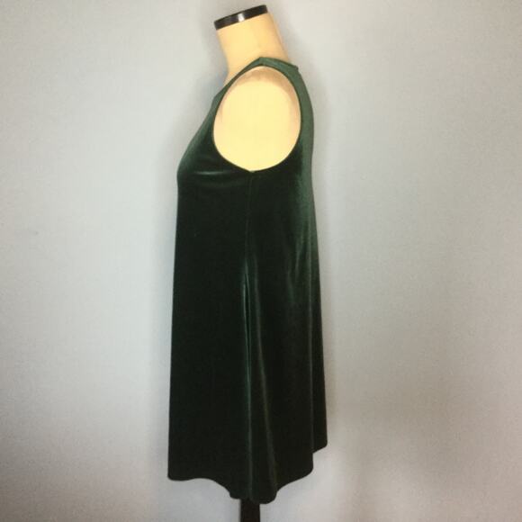Old Navy Medium Swing Tank Dress Green Velvet - Picture 3 of 6